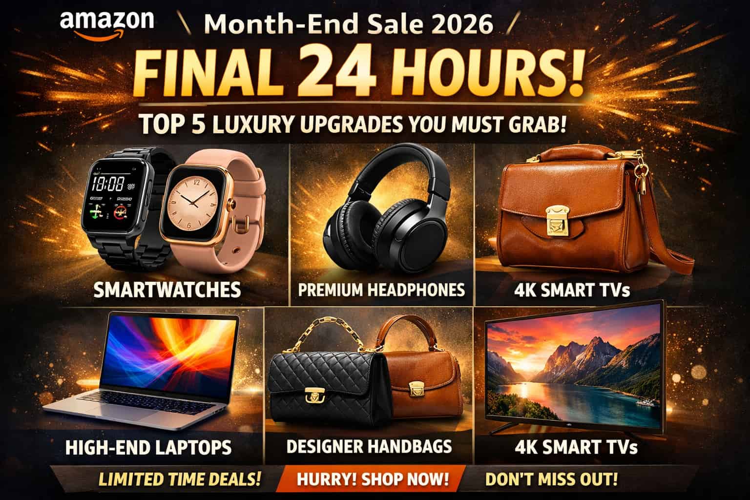 Amazon Month-End Sale 2026 Final 24 Hours! Top 5 Luxury Upgrades You Must Grab