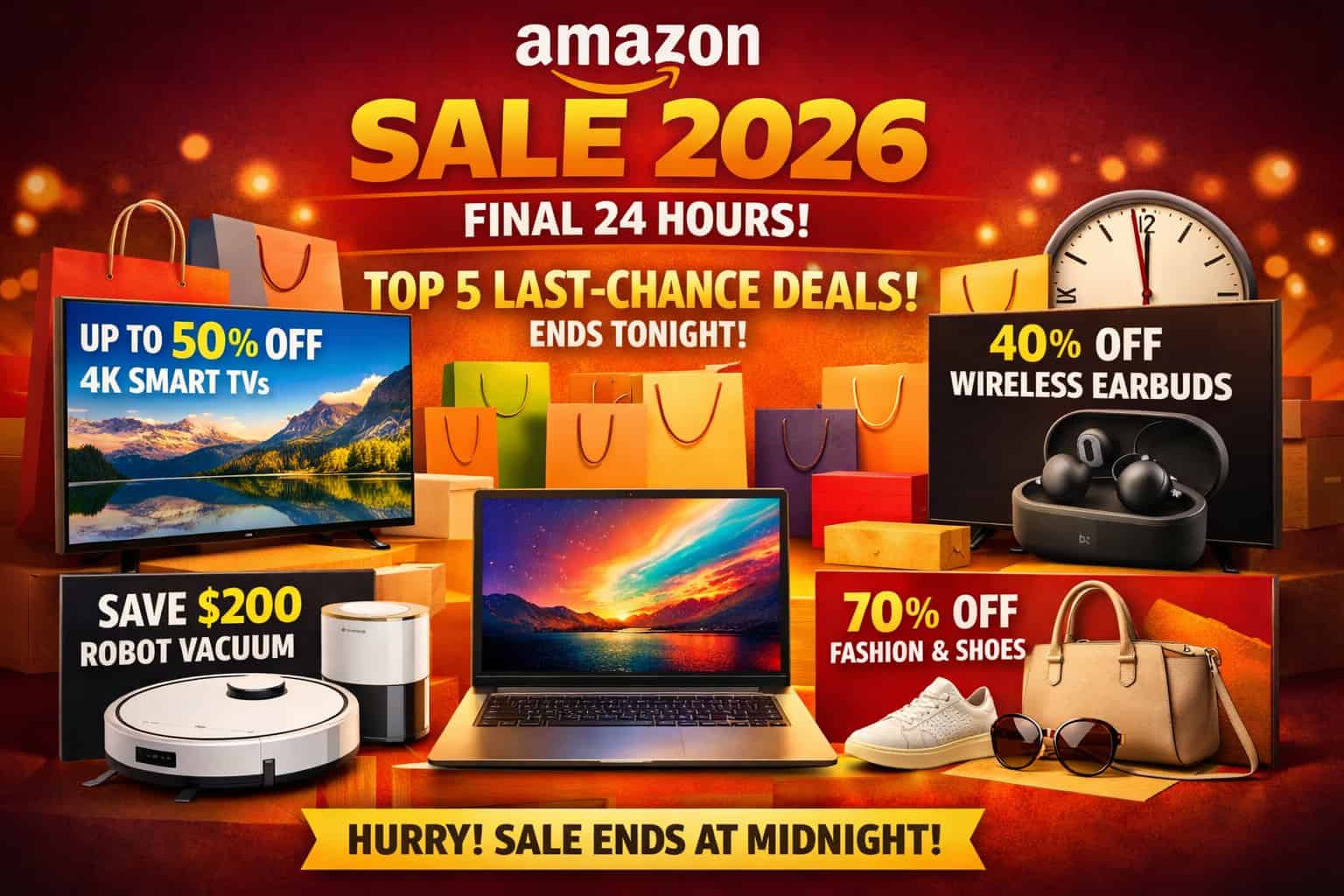 Amazon Sale 2026 Final 24 Hours! Top 5 High-Value Deals You Must Grab Before Midnight