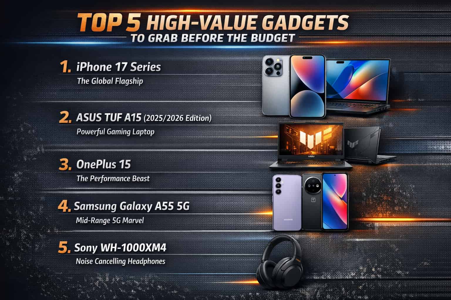 Top 5 High-Value Gadgets to Grab Before the Budget