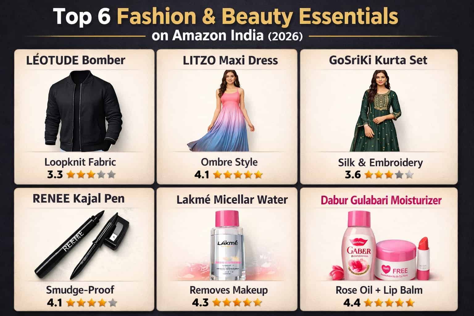 Top 6 Best Fashion & Beauty Essentials on Amazon India (2026) – Trendy Upgrades!
