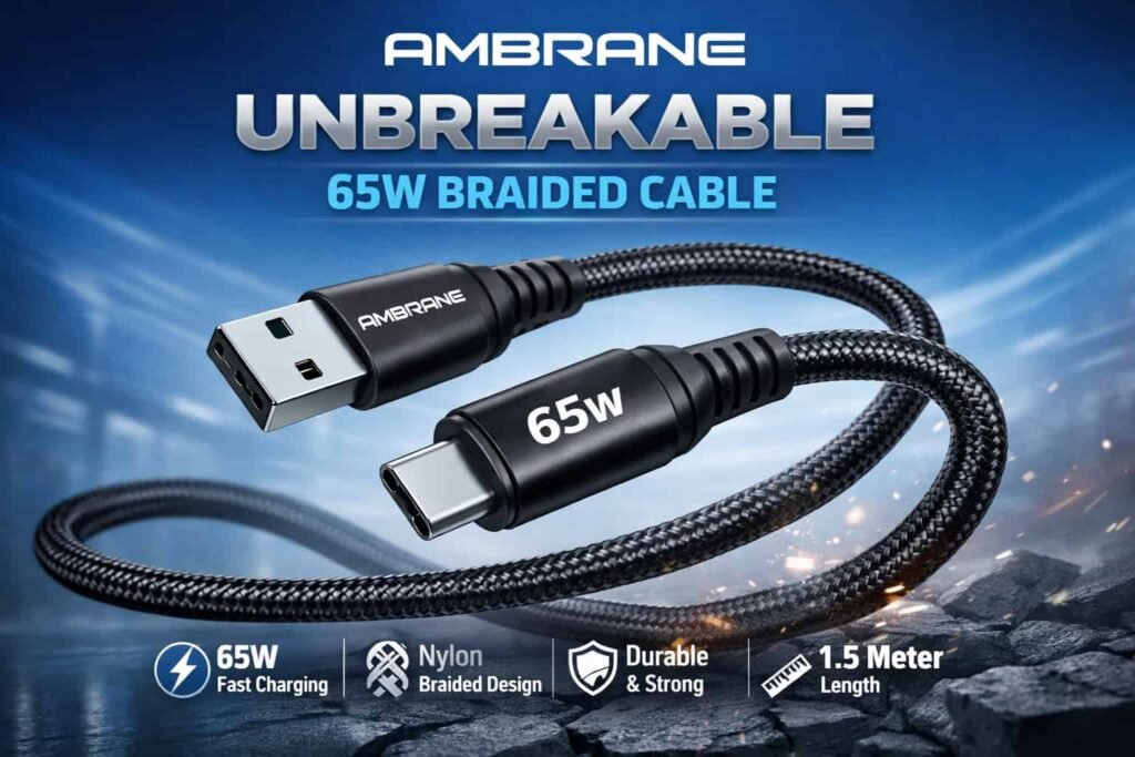 Ambrane Unbreakable 60W Braided Cable