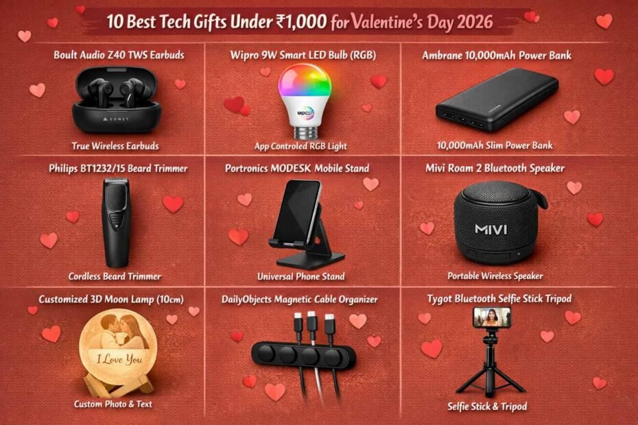 10 Best Tech Gifts Under ₹1,000 for Valentine’s Day in India (2026)