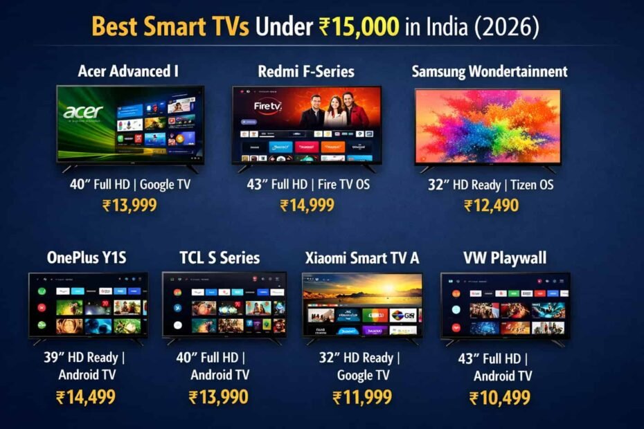 7 Best Smart TVs Under ₹15,000 in India (2026)