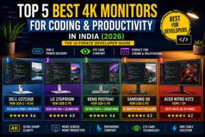 Top 5 Best 4K Monitors for Coding & Productivity in India (2026) – The Ultimate Developer