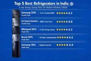 Top 5 Best Refrigerators in India 5-Star Energy Saving Picks for Modern Kitchens (2026) ❄️