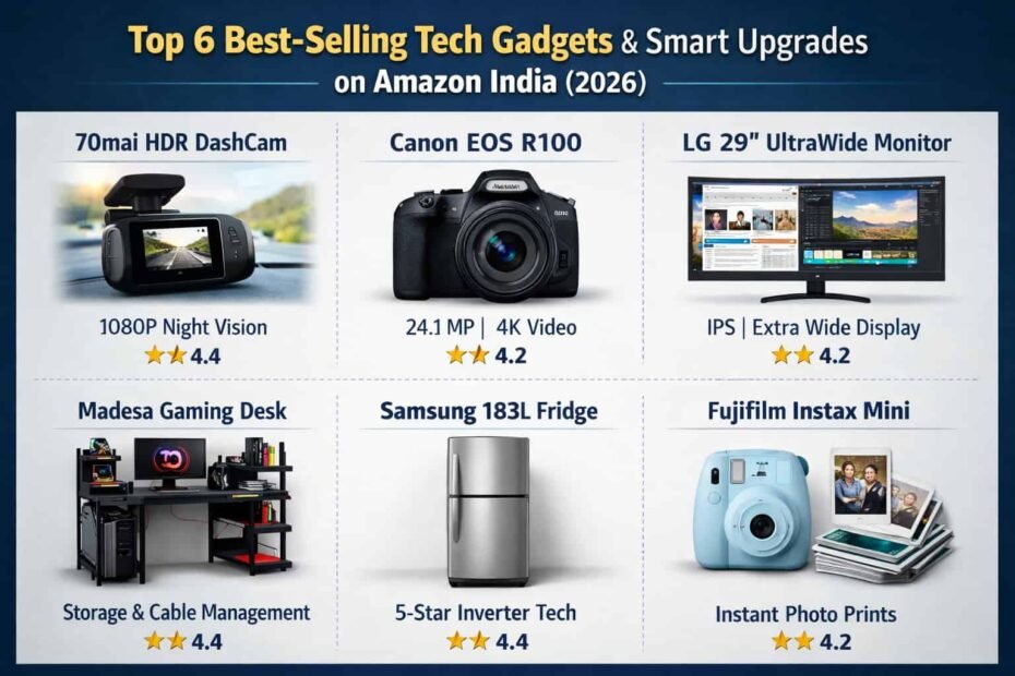 Top 6 Best-Selling Tech Gadgets & Smart Upgrades on Amazon India (2026)