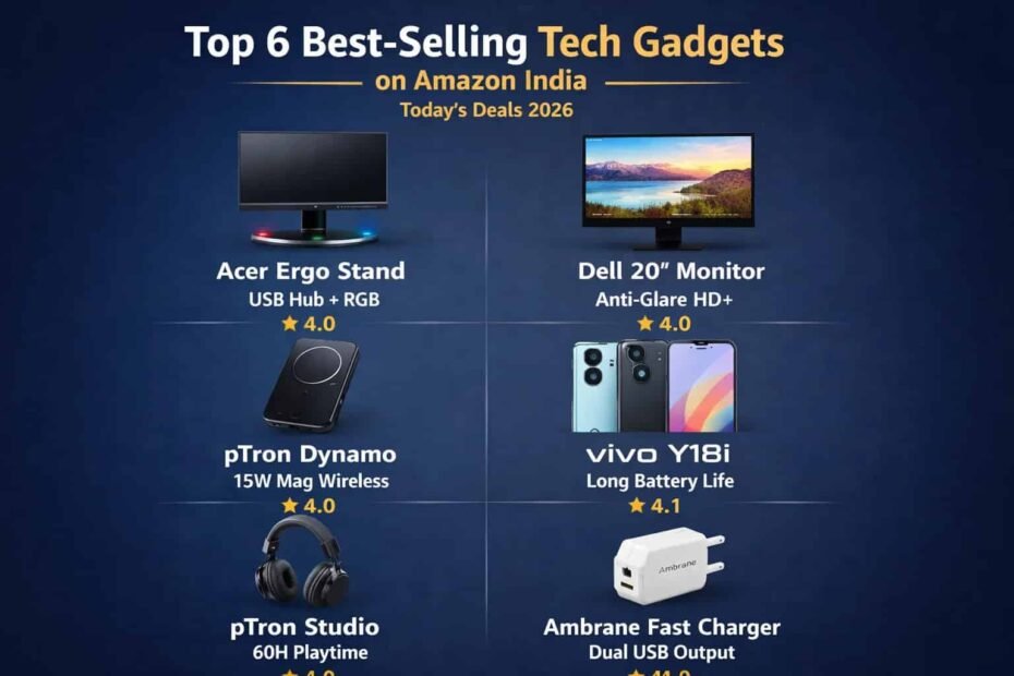 Top 6 Best-Selling Tech Gadgets on Amazon India (Today Deals 2026)