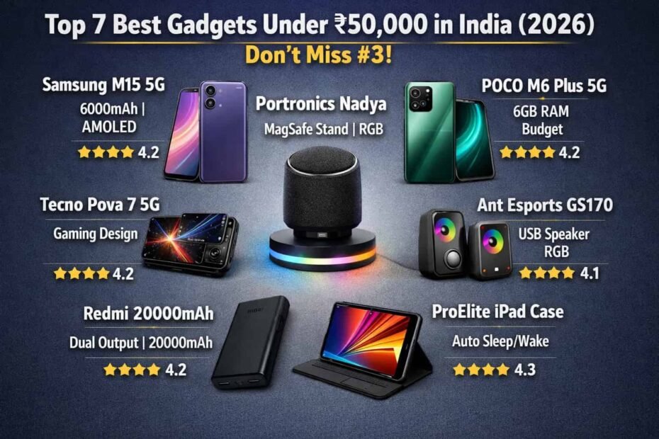 Top 7 Best Gadgets Under ₹50,000 in India (2026)