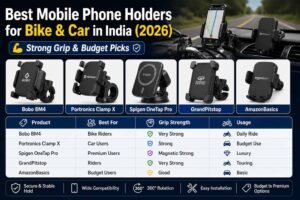 Best Mobile Phone Holders for Bike & Car in India (2026) – Strong Grip & Budget Picks