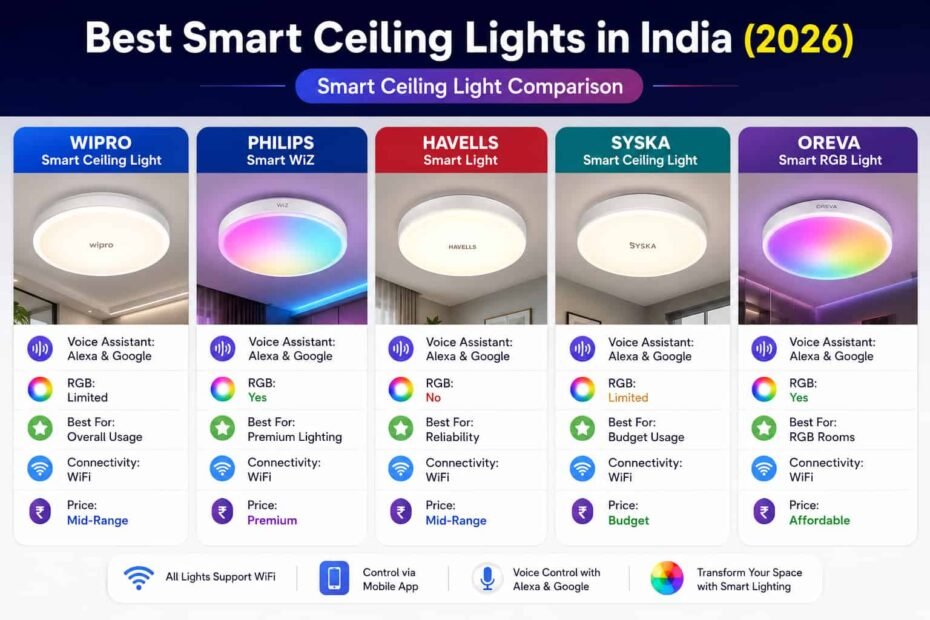 Best Smart Ceiling Lights in India (2026)