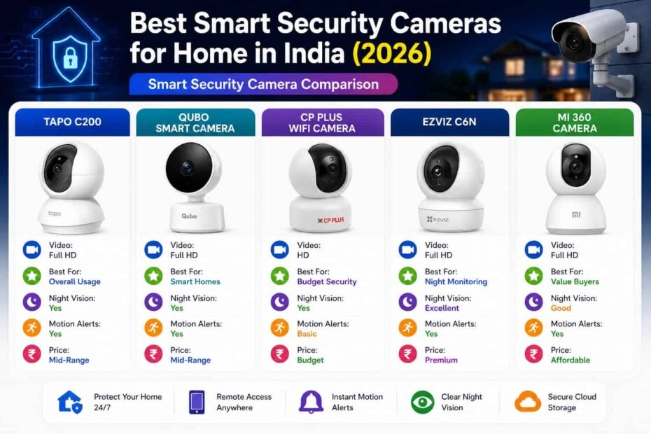 Best Smart Security Cameras for Home in India (2026)
