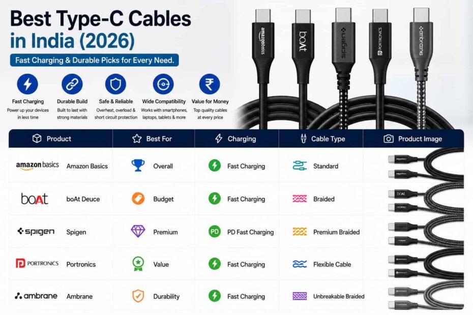 Best Type-C Cables in India (2026)