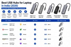 USB hub comparison for laptops in India