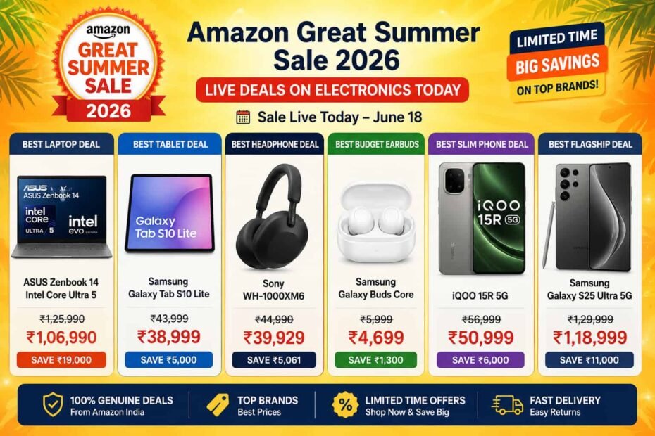 Amazon Great Summer Sale 2026 – Live Deals on Electronics Today