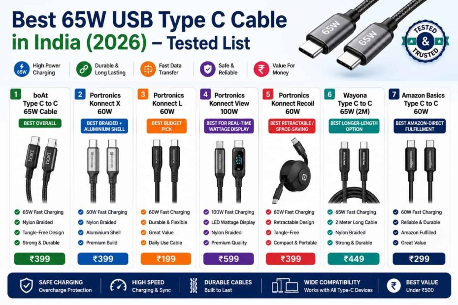 Best USB Type C cables in India