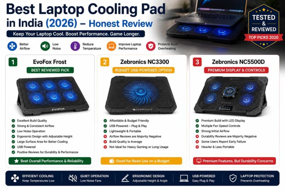 Best laptop cooling pads in India 2026