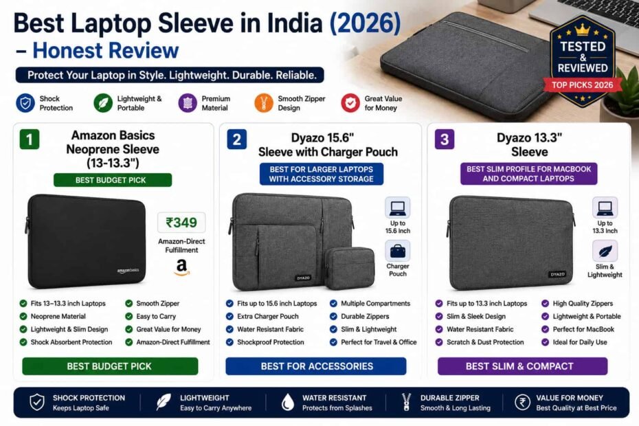 Best laptop sleeves in India 2026
