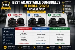 Best adjustable dumbbells in India 2026