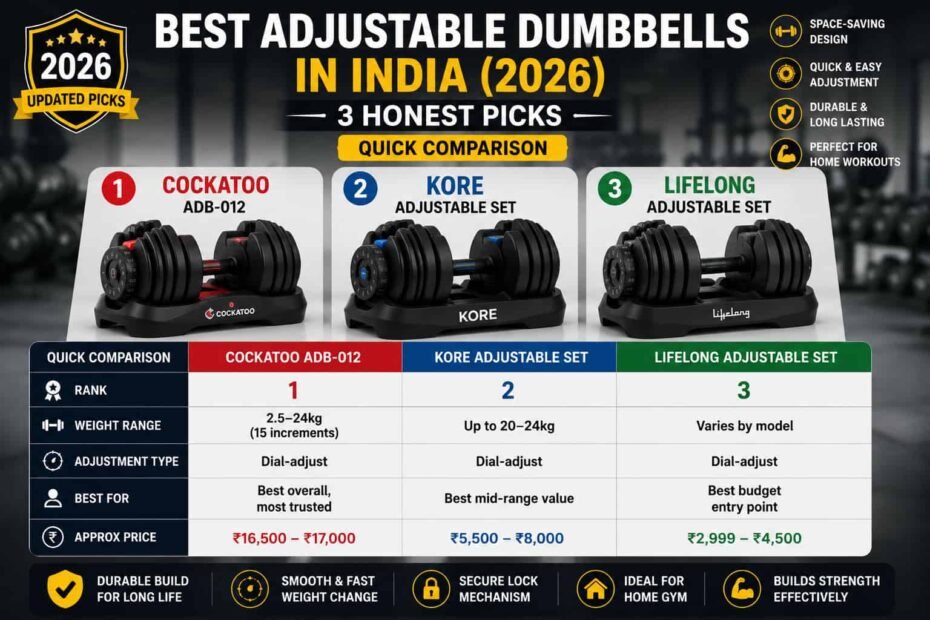 Best adjustable dumbbells in India 2026