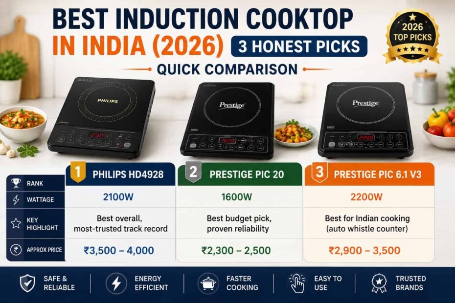 Best induction cooktops in India 2026