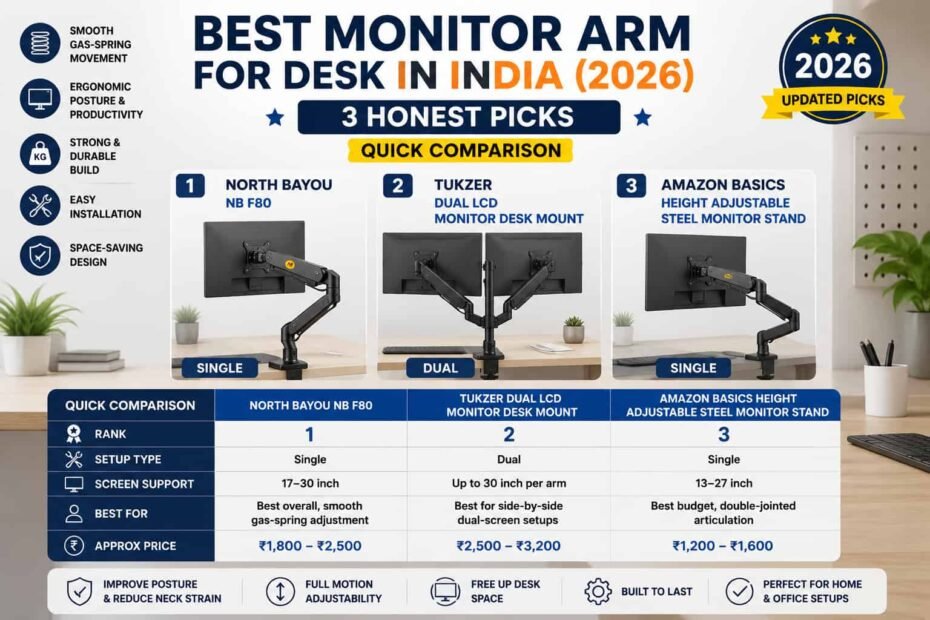 Best monitor arms for Indian desks
