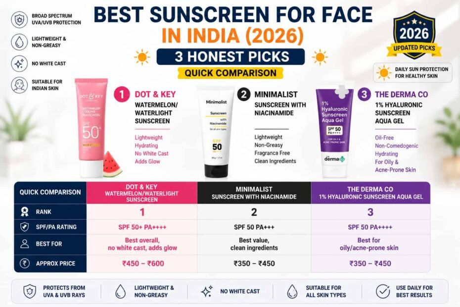 Best sunscreen picks in India 2026