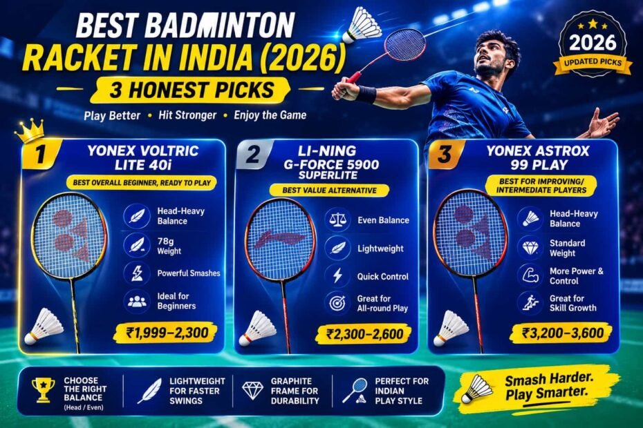 Best Badminton Rackets in India 2026