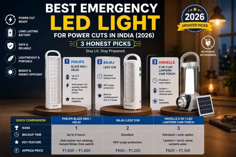 Best Emergency LED Light for Power Cuts in India (2026)